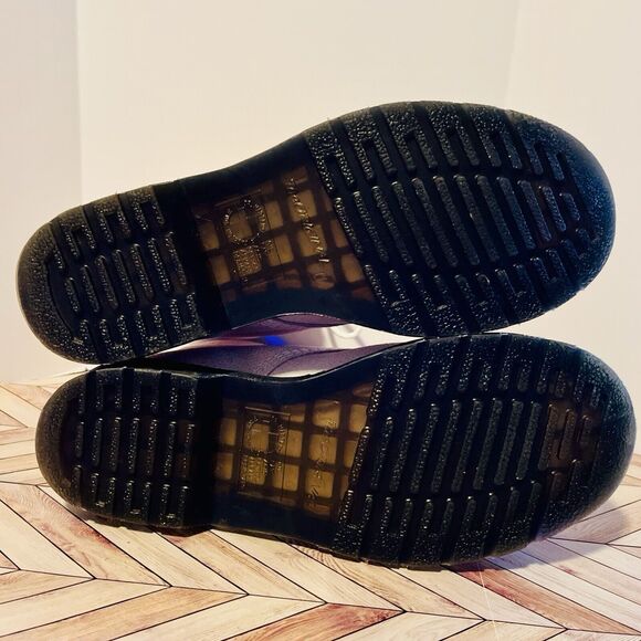 Dr Martens Women's 9 Leather Boots Cream Pink Combat Lace Up Doc 27655 Wedding - Picture 8 of 11